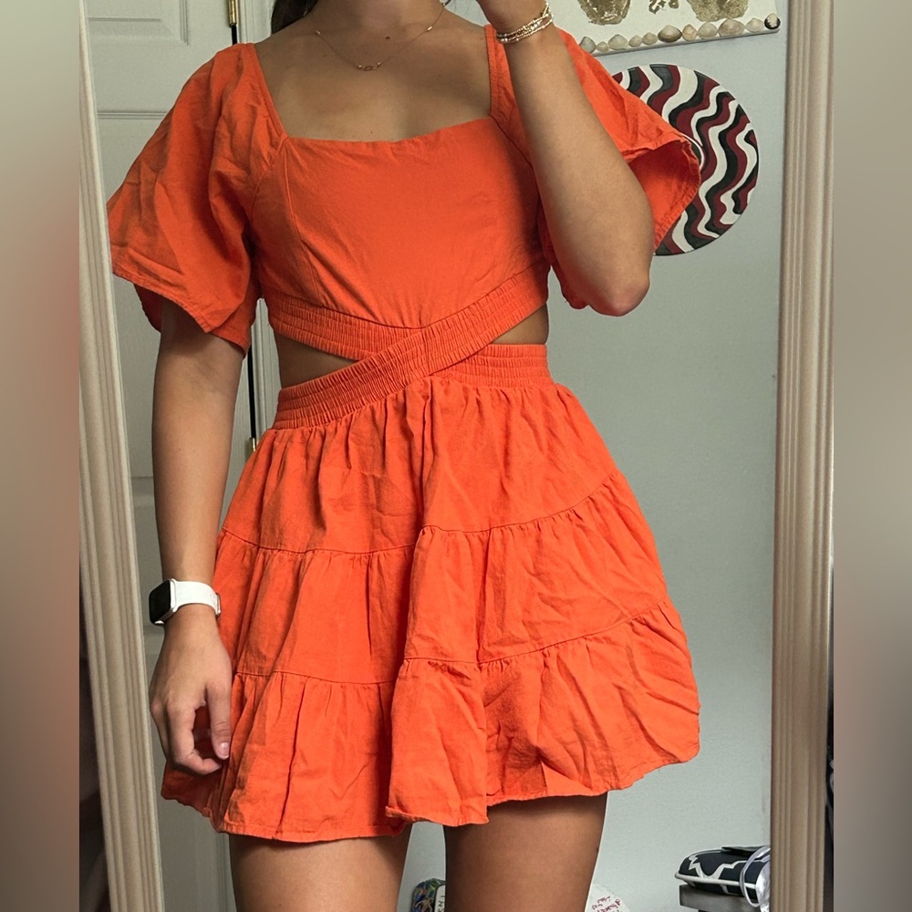 Velvet Bright Orange Garment